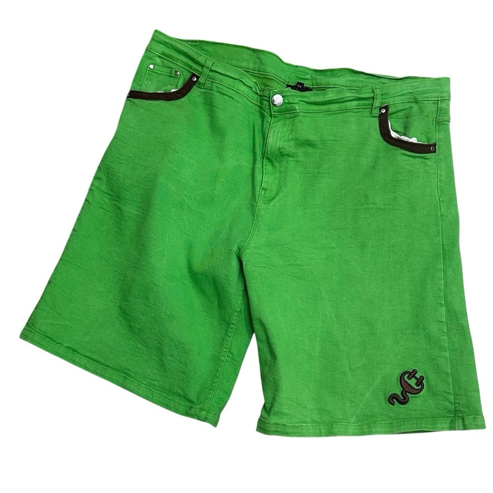 Clientele Jean Shorts Baggy Mens 46 Hip Hop Rap Punk Grunge Skate VTG Y2K 11"